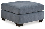Marleton Denim Oversized Accent Ottoman - Ornate Home