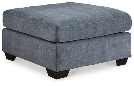 Marleton Denim Oversized Accent Ottoman - Ornate Home