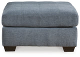 Marleton Denim Oversized Accent Ottoman - Ornate Home