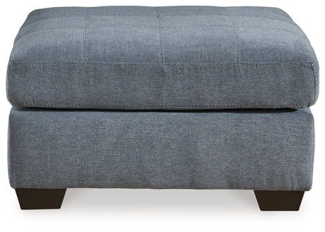 Marleton Denim Oversized Accent Ottoman - Ornate Home