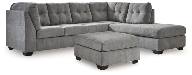 Marleton Gray 2-Piece Sectional and Ottoman (Online Special Price) - Ornate Home
