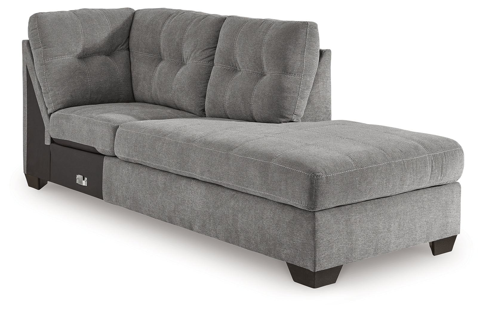 Marleton Gray 2-Piece Sectional and Ottoman - Ornate Home