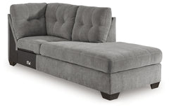 Marleton Gray 2-Piece Sectional and Ottoman - Ornate Home