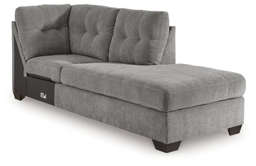 Marleton Gray 2-Piece Sectional and Ottoman - Ornate Home