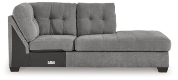 Marleton Gray 2-Piece Sectional and Ottoman - Ornate Home