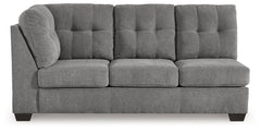 Marleton Gray 2-Piece Sectional and Ottoman - Ornate Home