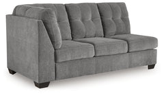 Marleton Gray 2-Piece Sectional and Ottoman - Ornate Home