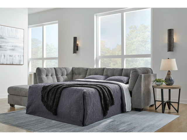 Marleton Gray 2-Piece Sleeper Sectional w/Chaise - Ornate Home