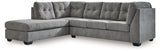 Marleton Gray 2-Piece Sleeper Sectional w/Chaise - Ornate Home
