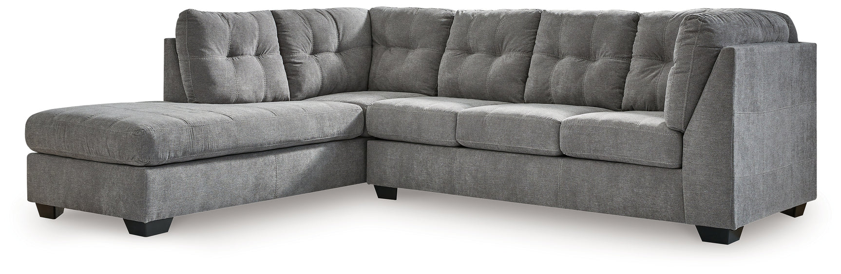 Marleton Gray 2-Piece Sleeper Sectional w/Chaise - Ornate Home