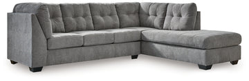 Marleton Gray 2-Piece Sleeper Sectional with Chaise - Ornate Home