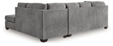 Marleton Gray 2-Piece Sleeper Sectional with Chaise - Ornate Home