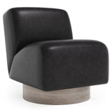 Marley Charcoal/Black Swivel Chair - Ornate Home