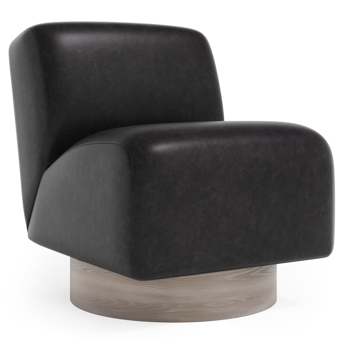 Marley Charcoal/Black Swivel Chair - Ornate Home