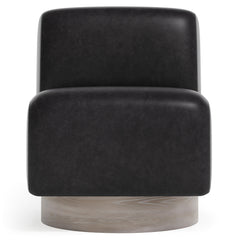 Marley Charcoal/Black Swivel Chair - Ornate Home