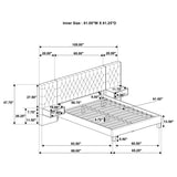 Marley Light Brown Queen Upholstered Wall Panel Bed - Ornate Home
