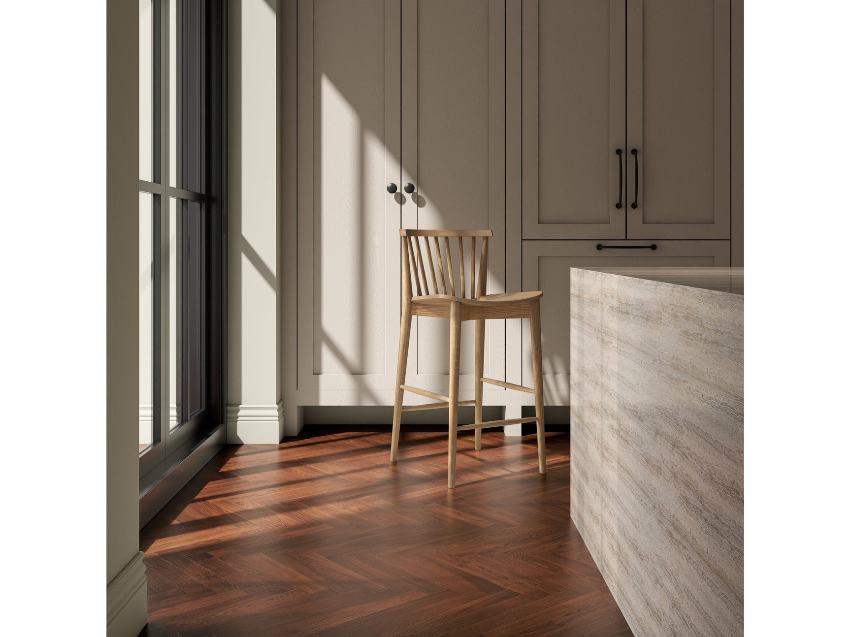 Marley Oak Counter Stool - Ornate Home