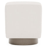 Marley Portobello Cerused/White/Cream Fabric Swivel Chair - Ornate Home