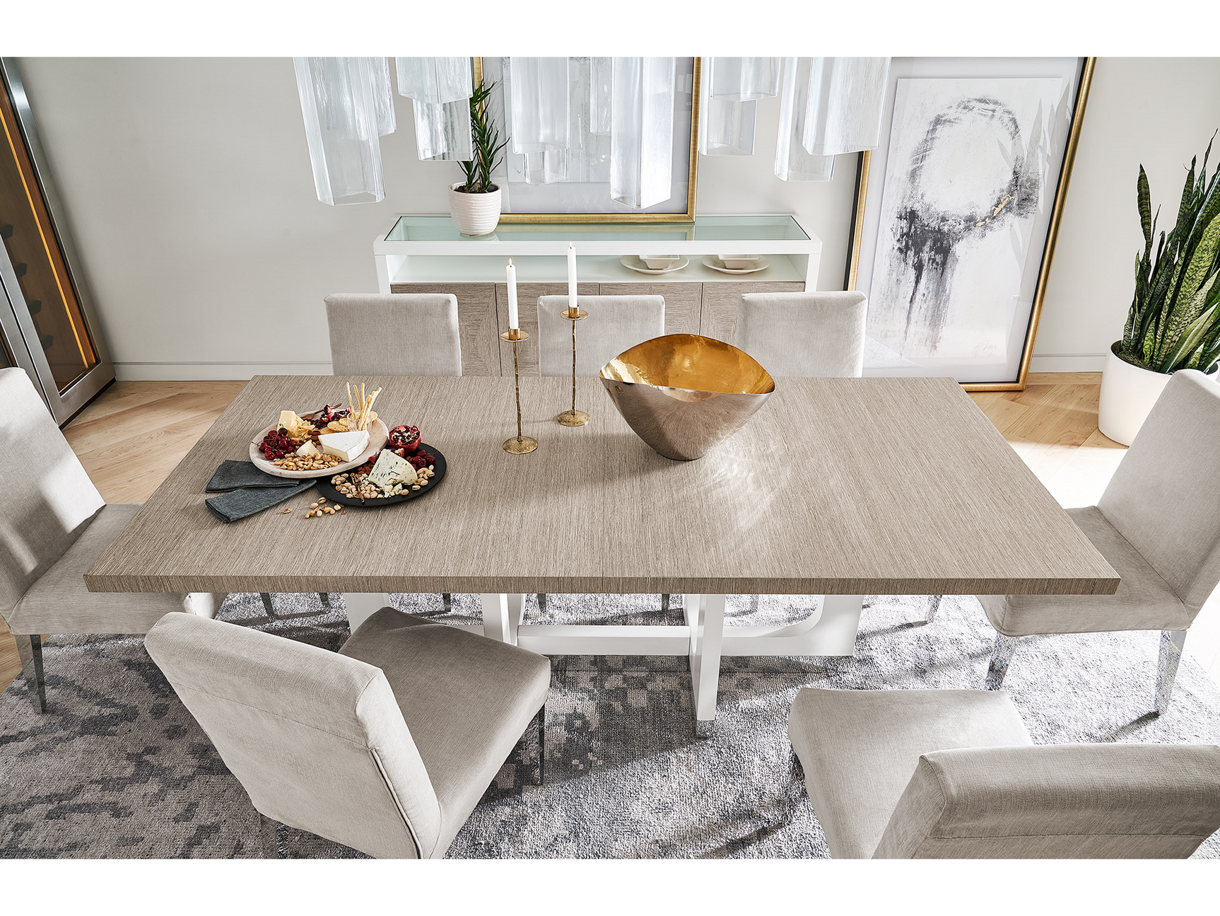 Marley Pumice Dining Table - Ornate Home