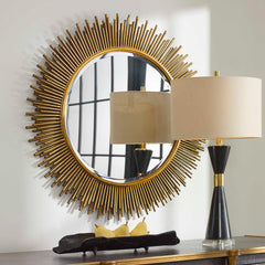 Marlo Gold Round Mirror - Ornate Home