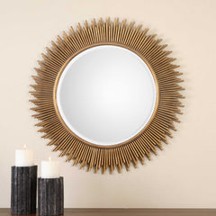 Marlo Gold Round Mirror - Ornate Home
