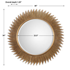 Marlo Gold Round Mirror - Ornate Home