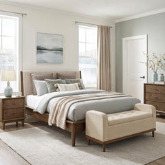 Marlow Beige Queen Platform Bed - Ornate Home