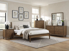 Marlow Beige Queen Platform Bed - Ornate Home