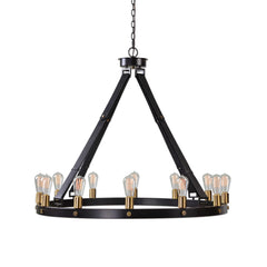 Marlow Bronze 12 Light Circle Chandelier - Ornate Home