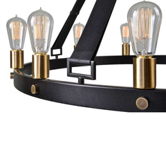 Marlow Bronze 12 Light Circle Chandelier - Ornate Home