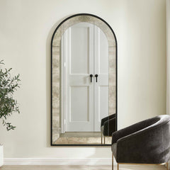 Marlowe Black Antique Arch Mirror - Ornate Home