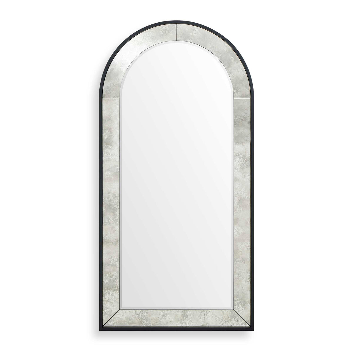 Marlowe Black Antique Arch Mirror - Ornate Home
