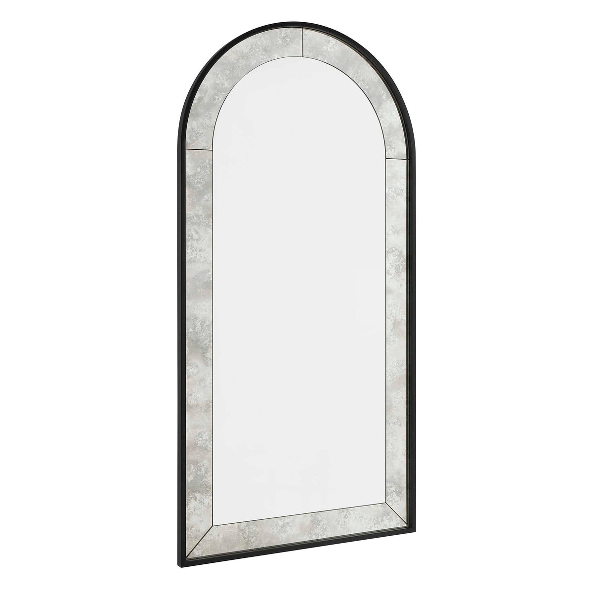 Marlowe Black Antique Arch Mirror - Ornate Home