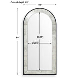 Marlowe Black Antique Arch Mirror - Ornate Home