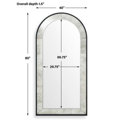 Marlowe Black Antique Arch Mirror - Ornate Home