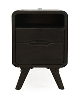 Marlowe Espresso Power Chairside Table - Ornate Home