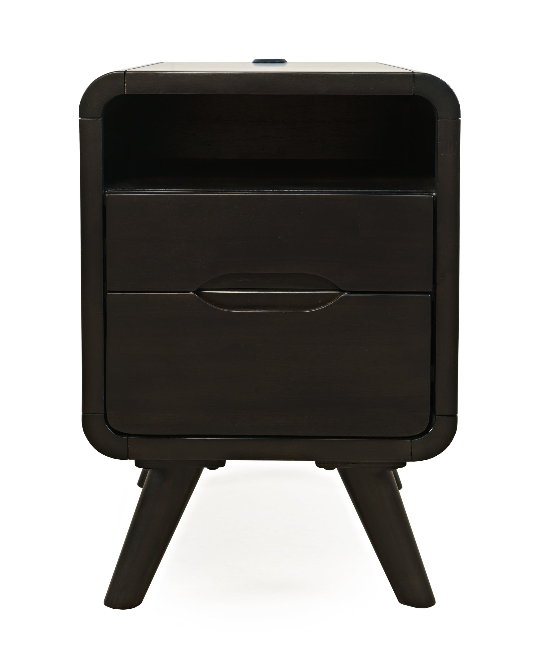 Marlowe Espresso Power Chairside Table - Ornate Home