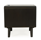 Marlowe Espresso Power Chairside Table - Ornate Home