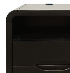 Marlowe Espresso Power Chairside Table - Ornate Home