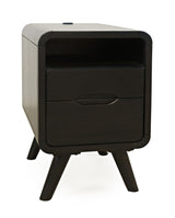 Marlowe Espresso Power Chairside Table - Ornate Home