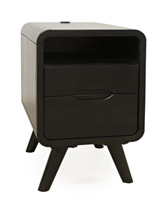 Marlowe Espresso Power Chairside Table - Ornate Home