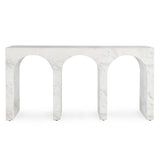 Marmo Ivory/Gray Outdoor Console Table - Ornate Home