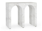 Marmo Ivory/Gray Outdoor End Table - Ornate Home