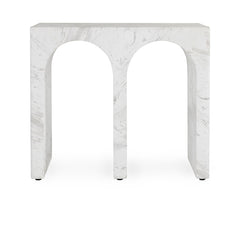 Marmo Ivory/Gray Outdoor End Table - Ornate Home