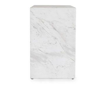Marmo Ivory/Gray Outdoor End Table - Ornate Home
