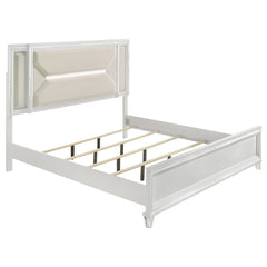 Marmore White 4-piece Eastern King Bedroom Set - Ornate Home