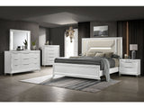 Marmore White 5-piece Queen Bedroom Set - Ornate Home