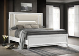 Marmore White California King Panel Bed - Ornate Home