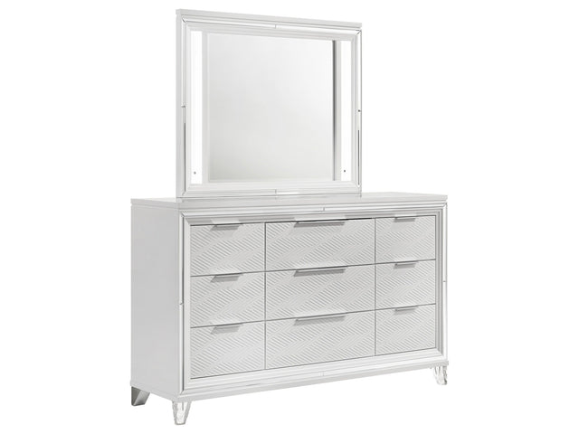 Marmore White Dresser and Mirror - Ornate Home