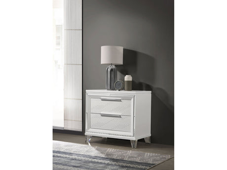 Marmore White Nightstand - Ornate Home
